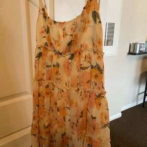 floral spaghetti strap dress